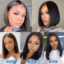 Short Bob Straight Lace Frontal Human Hair Wig