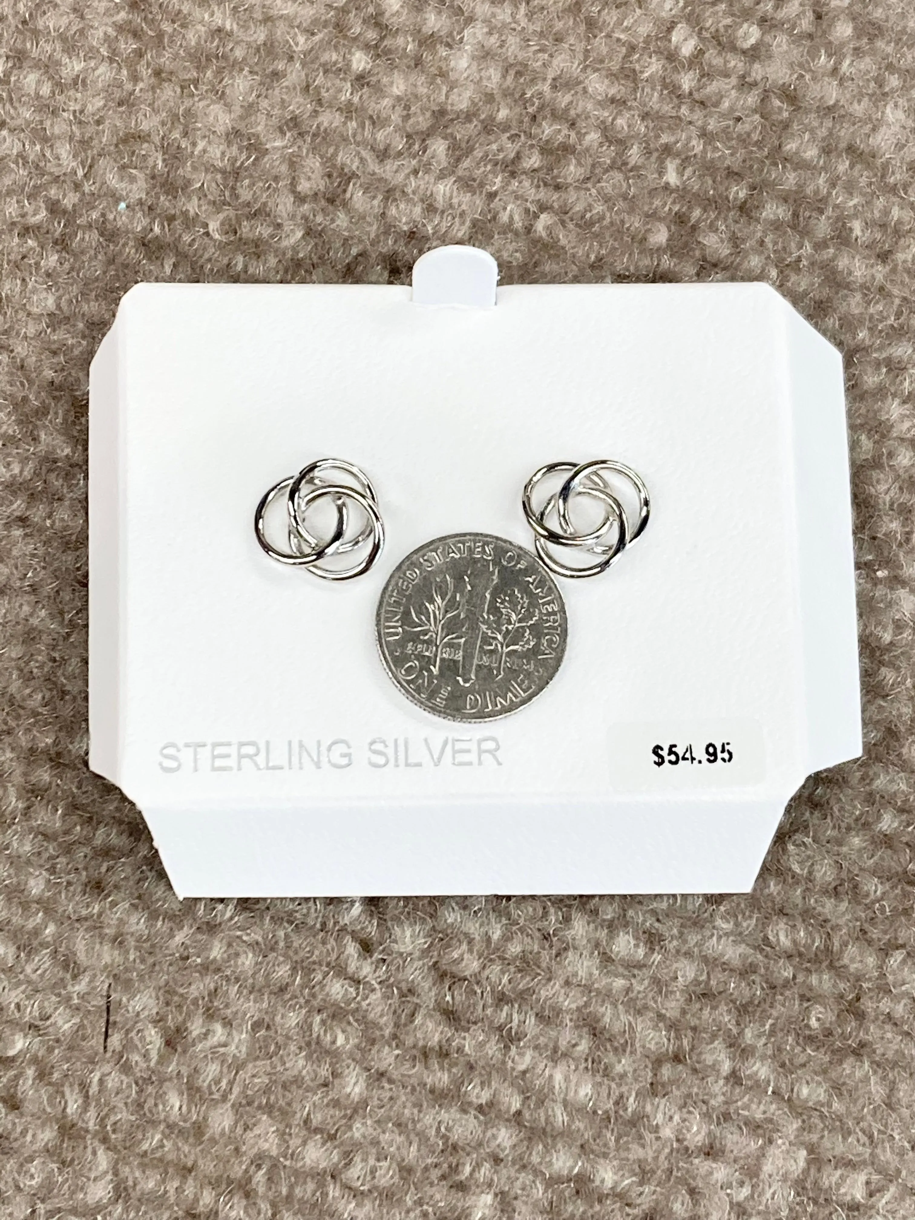 Silver Knot Earrings