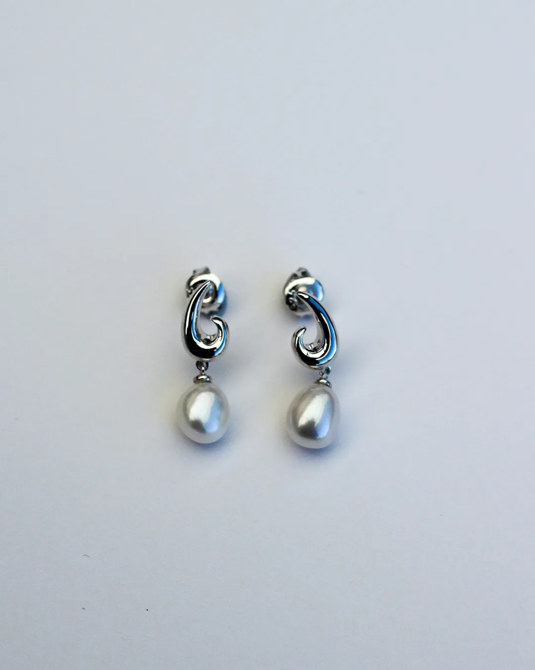 Spiral Pearl Studs