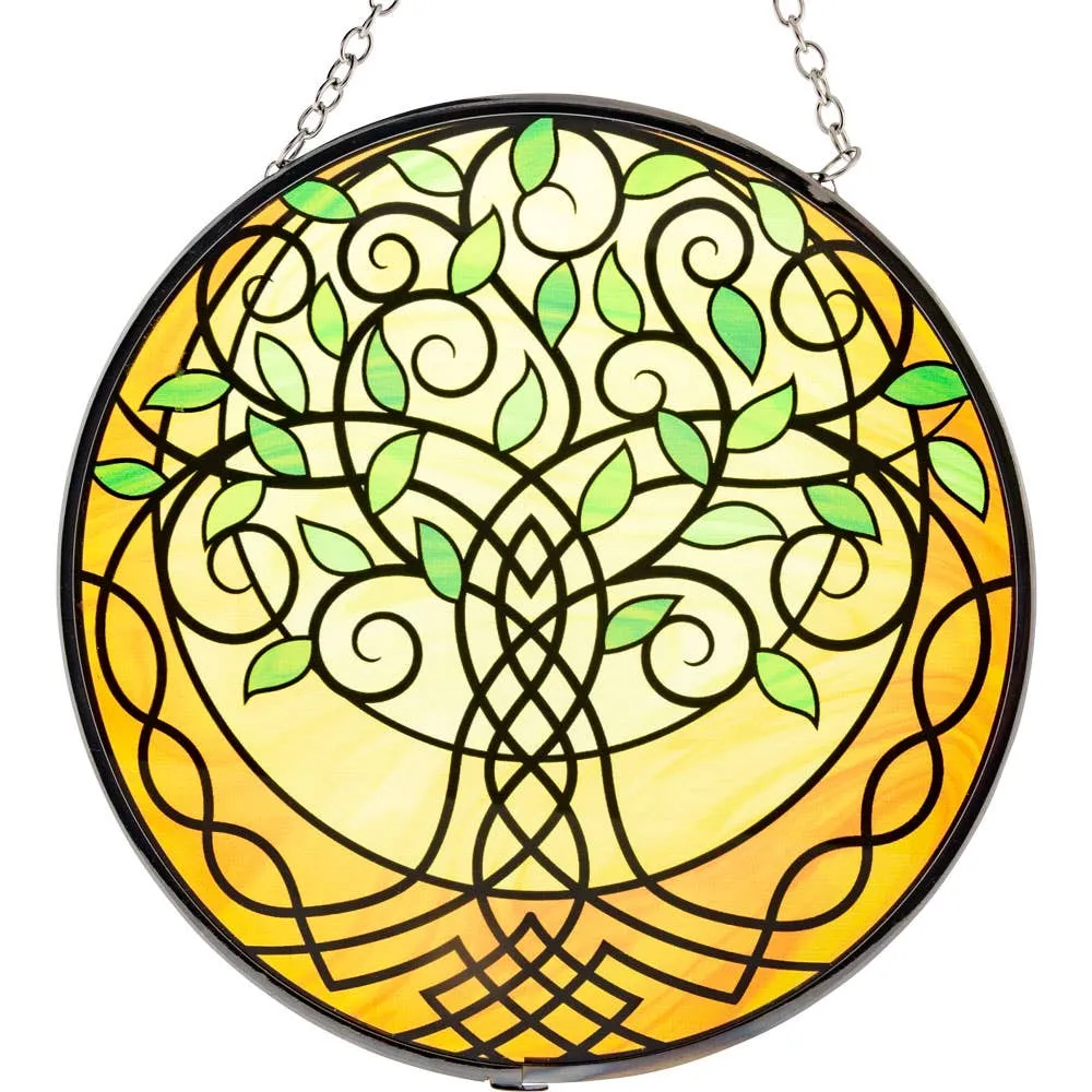 Stained Glass Sun Catcher ~ Celtic Tree of Life