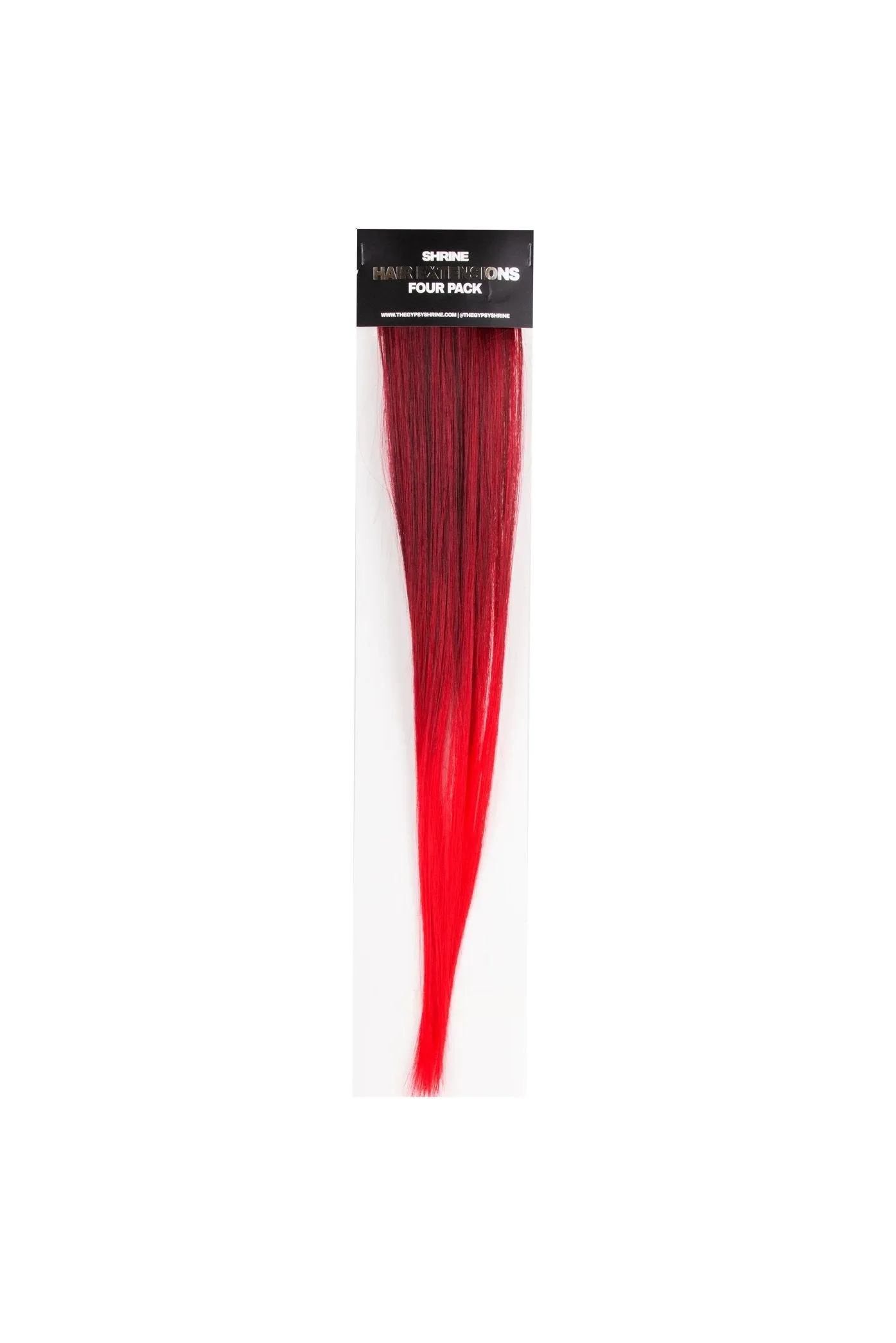 The Shrine Red Ombre Clip In Hair Extensions