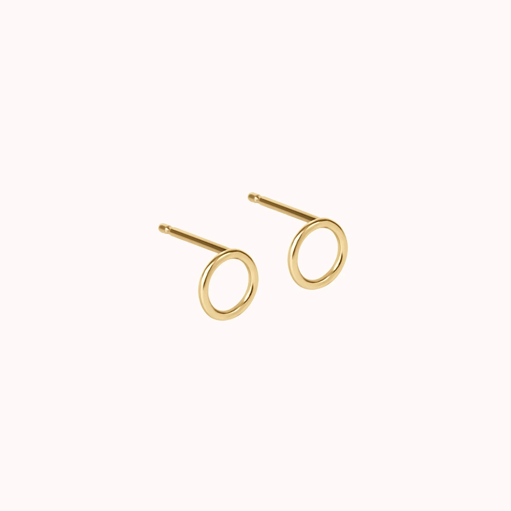 Tiny Circle Stud Earrings