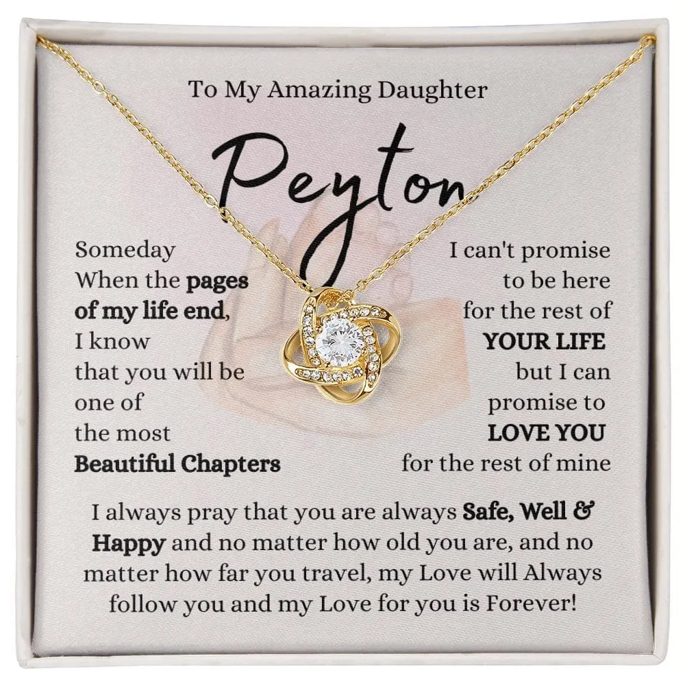 To My Amazing Daughter Peyton