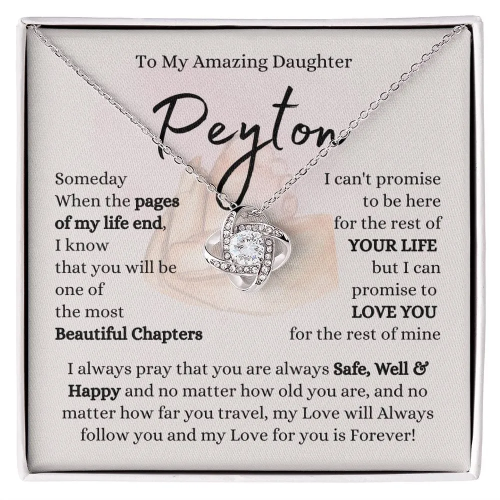 To My Amazing Daughter Peyton