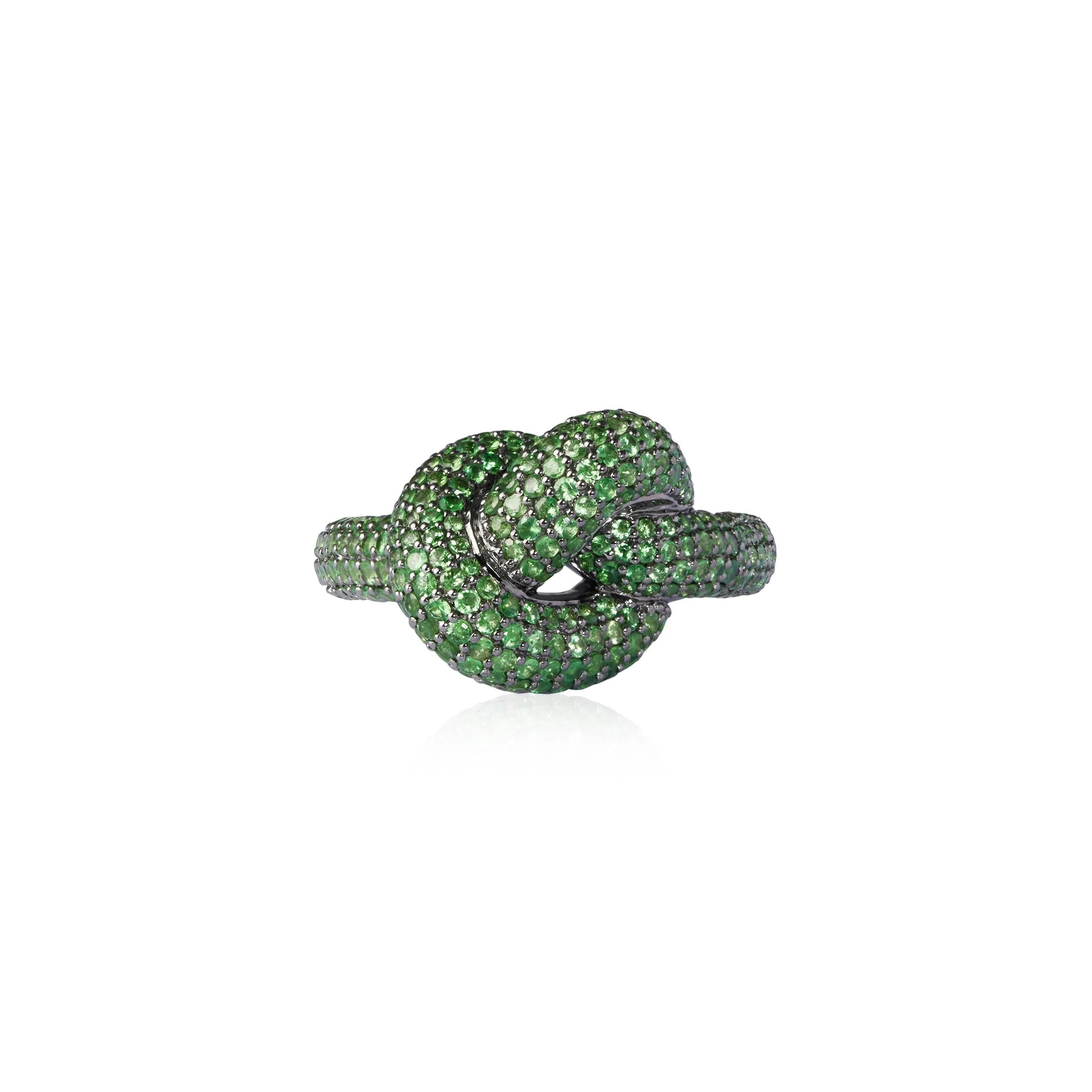 Tsavorite Knot Ring Giant