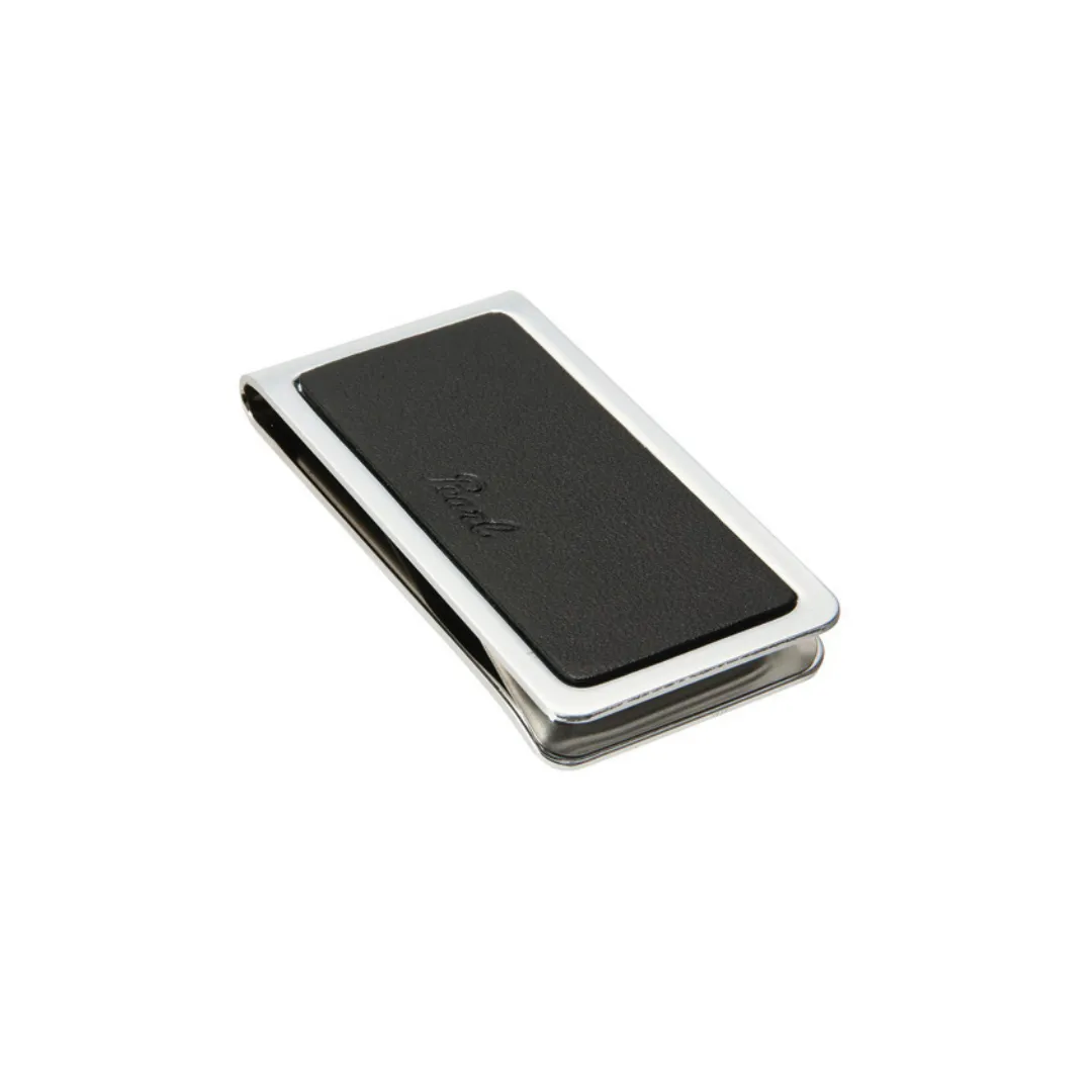 Tsubota Pearl Steel & Leather Money Clip