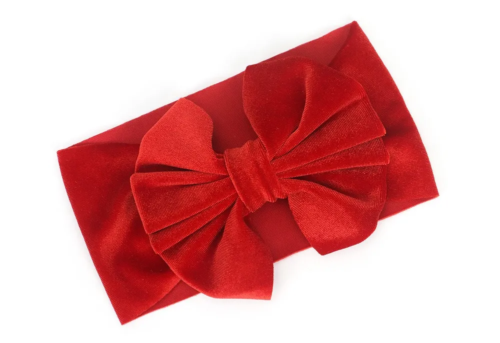 Velvet bow headband