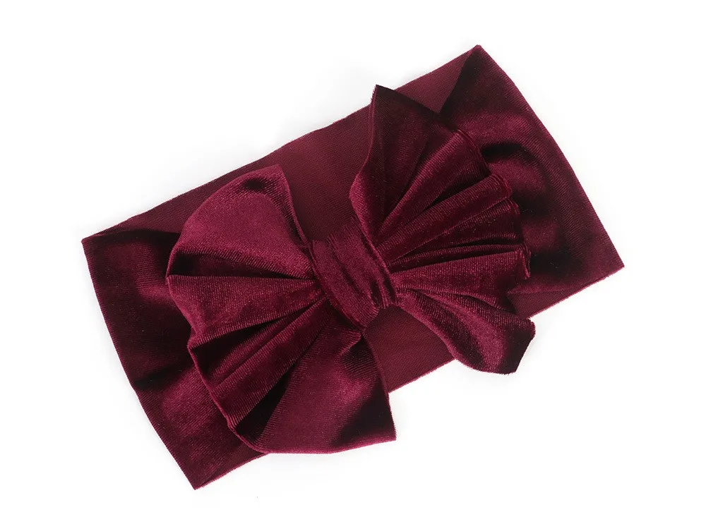 Velvet bow headband