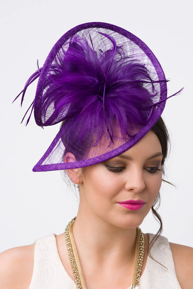 Victoria Fascinator - Royal Purple