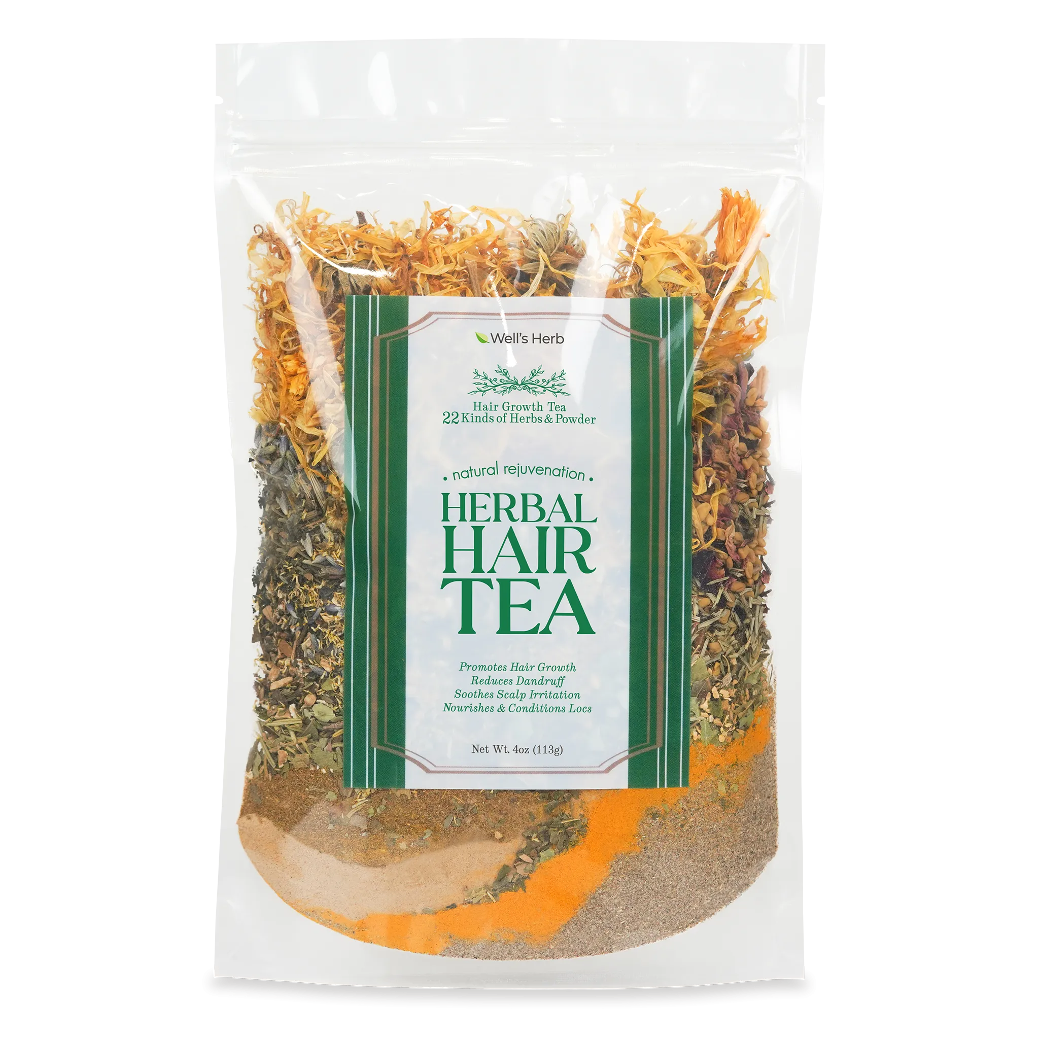 Well's Herb 22 Kinds Herbal Hair Tea | 4 oz.