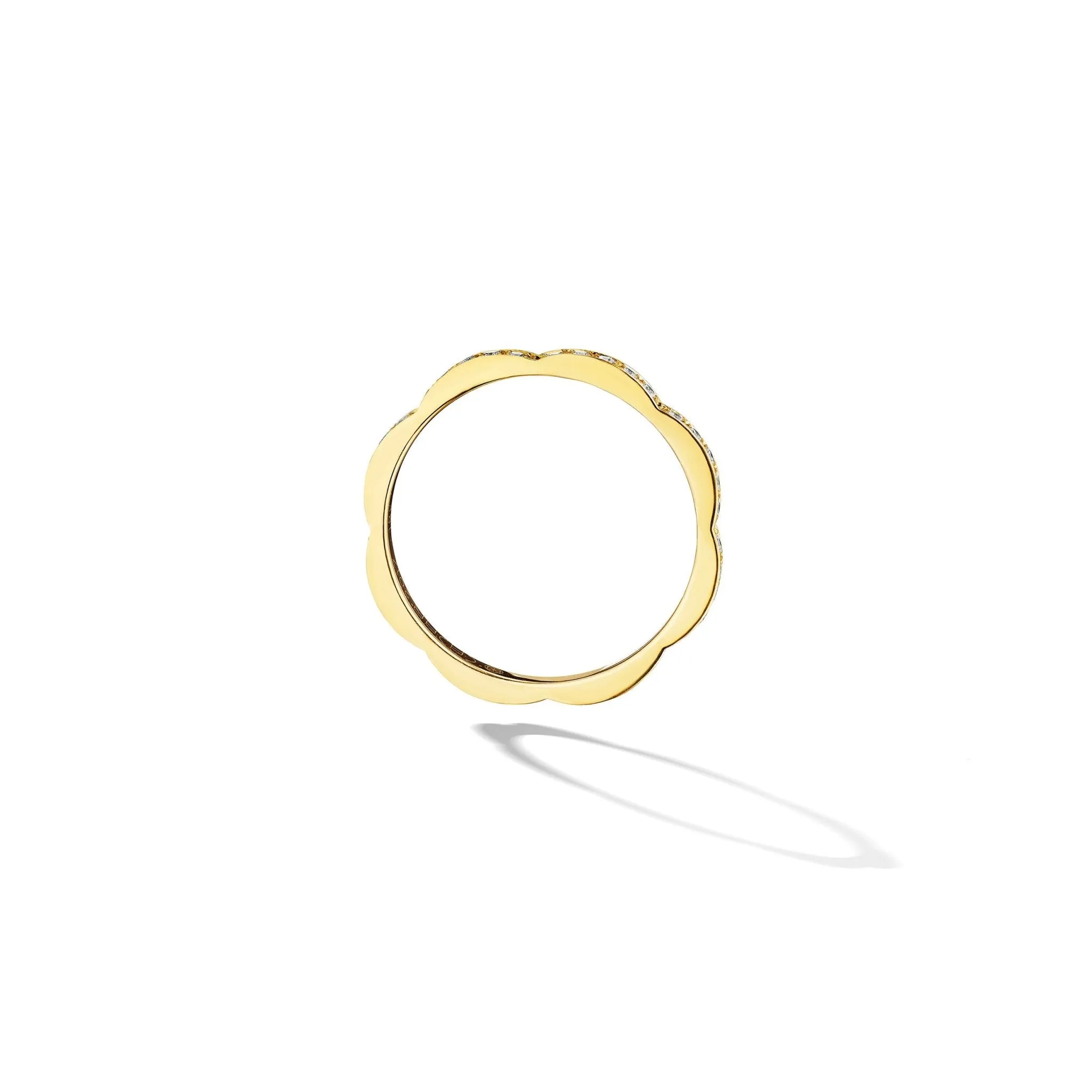 Yellow Gold Triplet Thin Stacking Ring